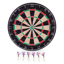 Tarcza do darta gry w rzutki lotki tablica sizalowa 46 cm zestaw 6 rzutek