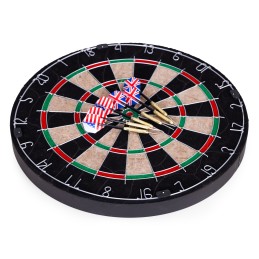Tarcza do darta gry w rzutki lotki tablica sizalowa 46 cm zestaw 6 rzutek