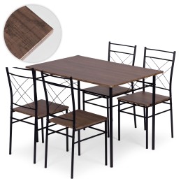 Zestaw mebli do jadalni kuchni stół + 4 krzesła VERONA ModernHome