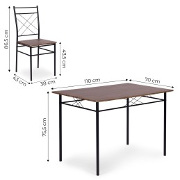 Zestaw mebli do jadalni kuchni stół + 4 krzesła VERONA ModernHome