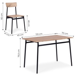 Zestaw mebli do jadalni kuchni stół + 4 krzesła MALMO ModernHome