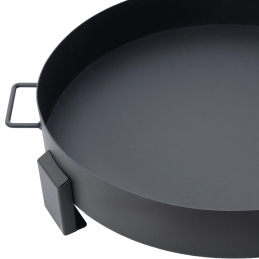 Duże solidne palenisko ogrodowe żeliwne 60 cm z uchwytami idealne do ogniska