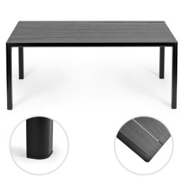 Duży stół ogrodowy 8-osobowy 180x90 cm na taras ogród szary blat MultiGarden