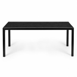 Duży stół ogrodowy 8-osobowy 180x90 cm na taras ogród czarny MultiGarden