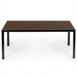 Duży stół ogrodowy 8-osobowy 180x90 cm na taras ogród brązowy blat MultiGarden