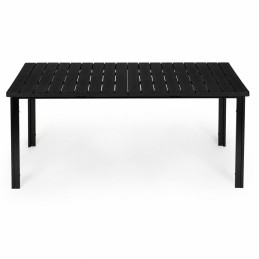 Duży stół ogrodowy 8-osobowy 180x90 cm na taras ogród czarny MultiGarden