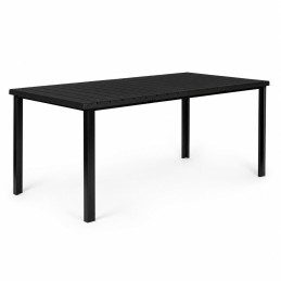 Duży stół ogrodowy 8-osobowy 180x90 cm na taras ogród czarny MultiGarden