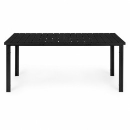 Duży stół ogrodowy 8-osobowy 180x90 cm na taras ogród czarny MultiGarden