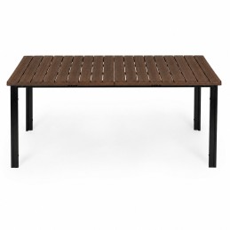 Duży stół ogrodowy 8-osobowy 180x90 cm na taras ogród brązowy blat MultiGarden