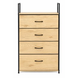 Szafka z 4 szufladami materiałowymi regał 60 cm organizer tekstylny loft ModernHome