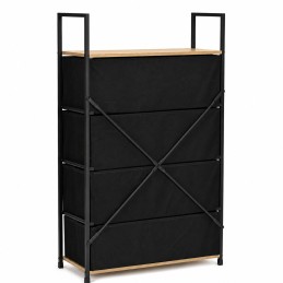 Szafka z 4 szufladami materiałowymi regał 60 cm organizer tekstylny loft ModernHome