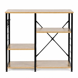 Regał kuchenny szafka do przedpokoju 90 cm półki haczyki loft jasny dąb ModernHome