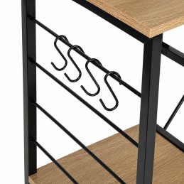 Regał kuchenny szafka do przedpokoju 90 cm półki haczyki loft jasny dąb ModernHome