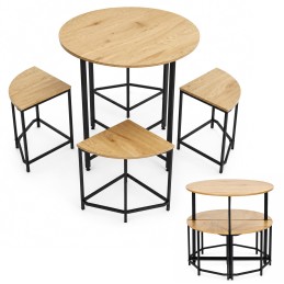 Zestaw stół 4 krzesła meble do jadalni kuchni komplet dla 4 osób loft ModernHome