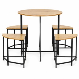 Zestaw stół 4 krzesła meble do jadalni kuchni komplet dla 4 osób loft ModernHome