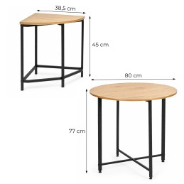 Zestaw stół 4 krzesła meble do jadalni kuchni komplet dla 4 osób loft ModernHome
