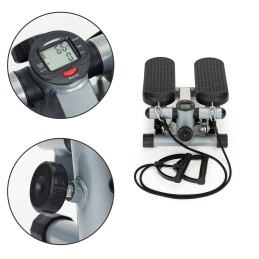 Stepper z ekspanderami do ćwiczeń fitness z licznikiem MOVEPRO