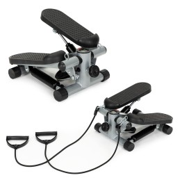 Stepper z ekspanderami do ćwiczeń fitness z licznikiem MOVEPRO