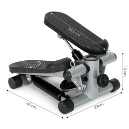 Stepper z ekspanderami do ćwiczeń fitness z licznikiem MOVEPRO