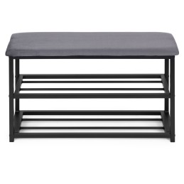 Szafka na buty z siedziskiem regał ławka tapicerowana 80 cm 2 półki ModernHome