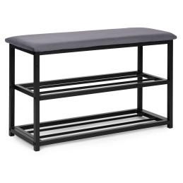 Szafka na buty z siedziskiem regał ławka tapicerowana 80 cm 2 półki ModernHome