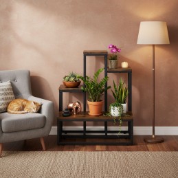 Kwietnik stojący stojak na kwiaty ozdoby 4 półki loft ModernHome