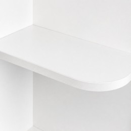 Toaletka kosmetyczna z lustrem i oświetleniem LED 3 barwy półki szuflada taboret ModernHome