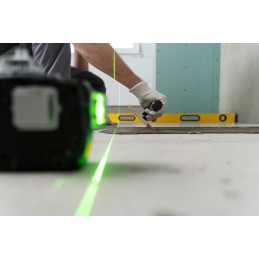 Poziomica laserowa płaszczyznowa zielony laser krzyżowy 360° 4D 16 linii