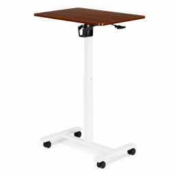 Mobilne biurko 70x48 cm stolik pod laptopa regulacja wysokości 71,5-112 cm brązowy blat ModernHome