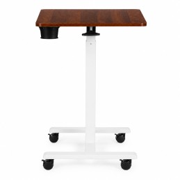 Mobilne biurko 70x48 cm stolik pod laptopa regulacja wysokości 71,5-112 cm brązowy blat ModernHome