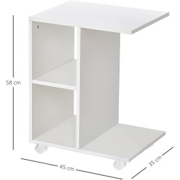 Stolik kawowy szafka nocna na kółkach organizer ModernHome