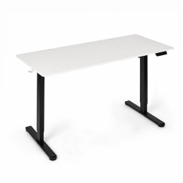 Biurko elektryczne 140x60 cm podnoszone regulacja wysokości 72-118 cm biały blat ModernHome