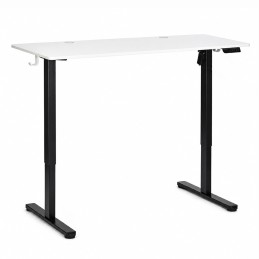 Biurko elektryczne 140x60 cm podnoszone regulacja wysokości 72-118 cm biały blat ModernHome