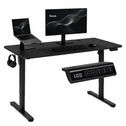 Biurko elektryczne 140x60 cm podnoszone regulacja wysokości 72-118 cm czarne ModernHome