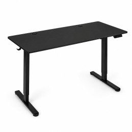 Biurko elektryczne 140x60 cm podnoszone regulacja wysokości 72-118 cm czarne ModernHome