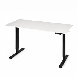 Biurko elektryczne 120x60 cm podnoszone regulacja wysokości 72-118 cm biały blat ModernHome