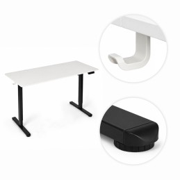 Biurko elektryczne 120x60 cm podnoszone regulacja wysokości 72-118 cm biały blat ModernHome