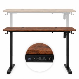 Biurko elektryczne 120x60 cm podnoszone regulacja wysokości 72-118 cm postarzany dąb ModernHome