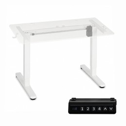 Stelaż biurka elektryczny regulacja wysokości 72-118 cm blat do 160 cm biały ModernHome
