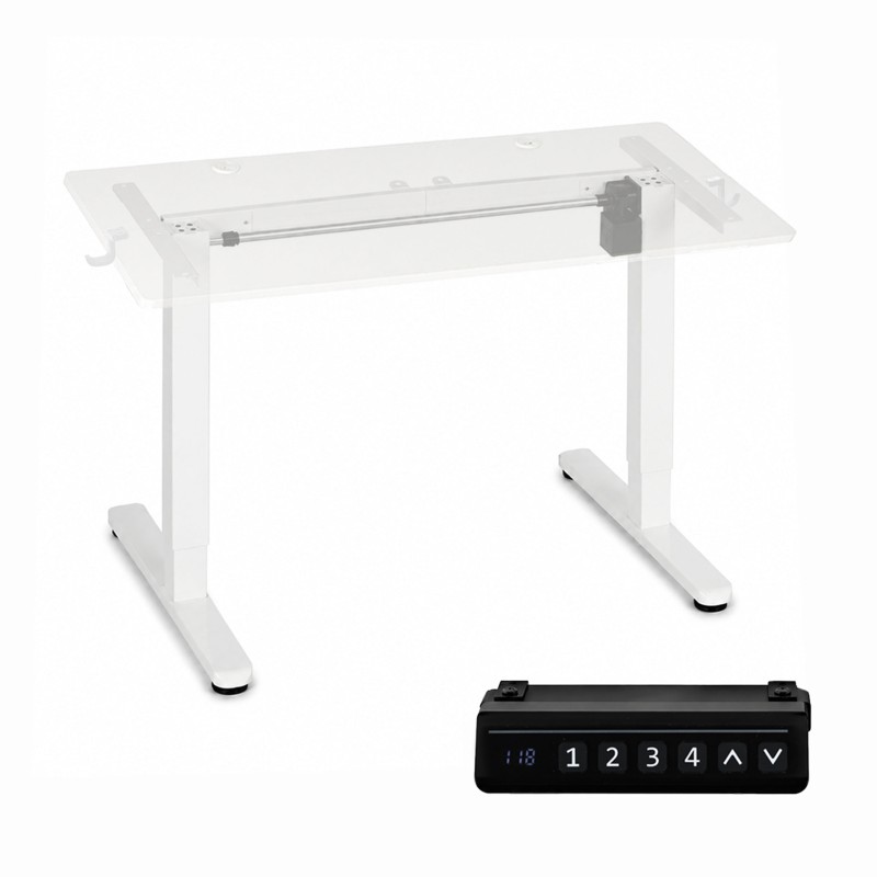 Stelaż biurka elektryczny regulacja wysokości 72-118 cm blat do 160 cm biały ModernHome