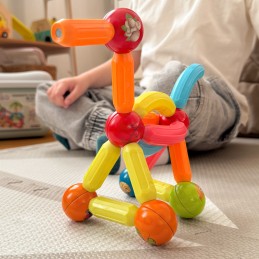 WOOPIE Magnetyczne Klocki Konstrukcyjne Edukacyjne 128 el.