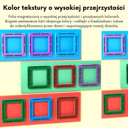 WOOPIE Przestrzenne Klocki Magnetyczne Nauka Liczb 70 Elementów