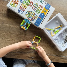 WOOPIE Klocki Magnetyczne Konstrukcyjne 3D 128 el. XXL