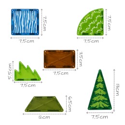 WOOPIE Klocki Magnetyczne Konstrukcyjne 3D Zestaw Edukacyjny Rzadkie Zwierzęta 45el.