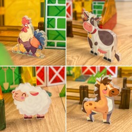 WOOPIE Magnetyczne Klocki Konstrukcyjne 7,5 cm Farma 50 el.