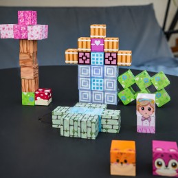 Woopie Klocki Magnetyczne Kostki 48 el Montessori Edukacyjna Układanka 3D