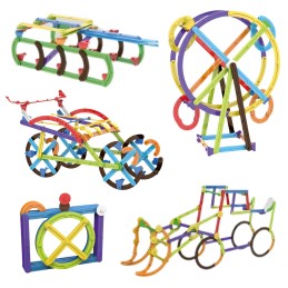 WOOPIE Matematyczne Klocki Konstrukcyjne 3D Duży Zestaw Edukacyjny 155 El.