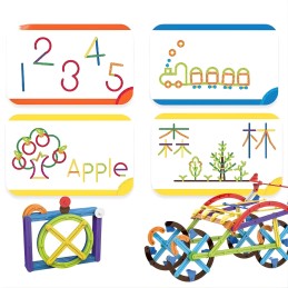 WOOPIE Matematyczne Klocki Konstrukcyjne 3D Duży Zestaw Edukacyjny 155 El.