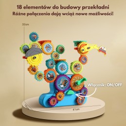 WOOPIE Interaktywne Klocki Konstrukcyjne Zębatki 18 el.