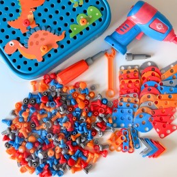 WOOPIE Zestaw Majsterkowicza Klocki Dinozaur Śrubki